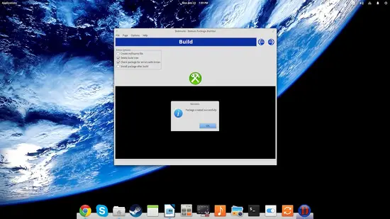 Create packages with Debreate on Ubuntu - Finished.