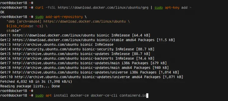 Install Docker CE on Ubuntu 18.04