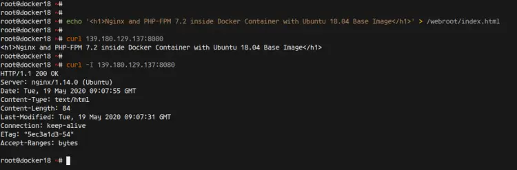 Testing Docker Container