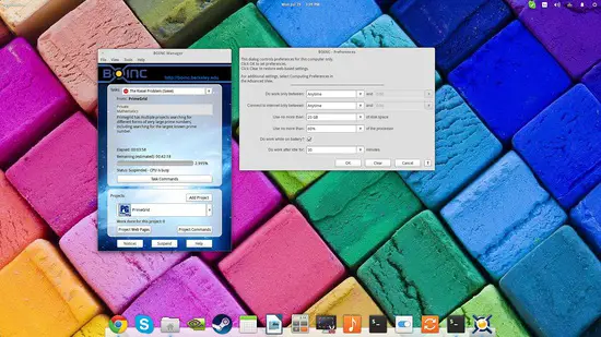 Boinc ressource settings