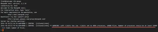 MongoDB Ulimit Error