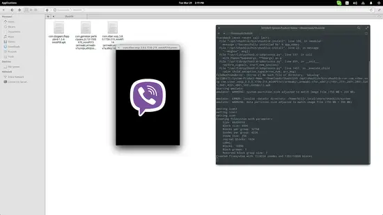 Running Viber in Shashlik.