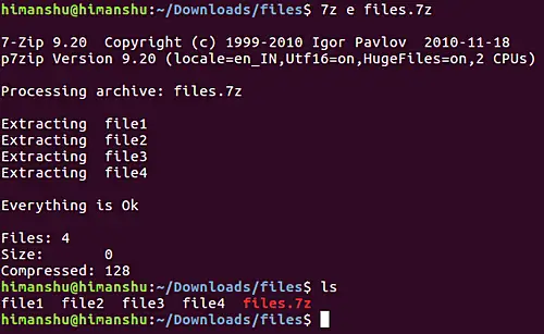 Como usar p7zip linux Como usar p7zip linux