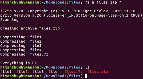 How to install and use 7zip file archiver on Ubuntu Linux