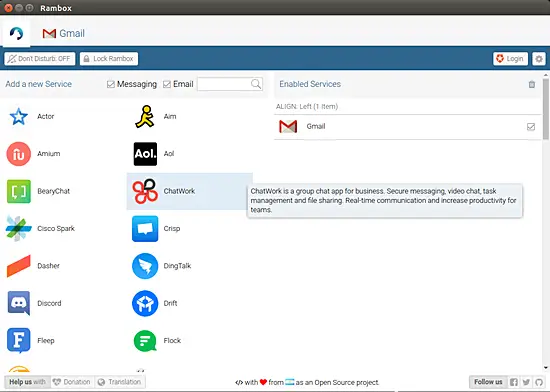 Use Rambox with Gmail