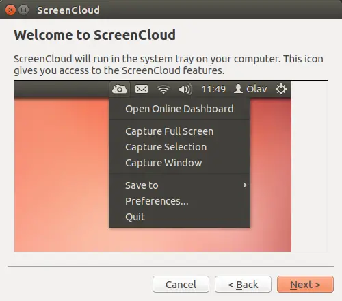 ScreenCloud started