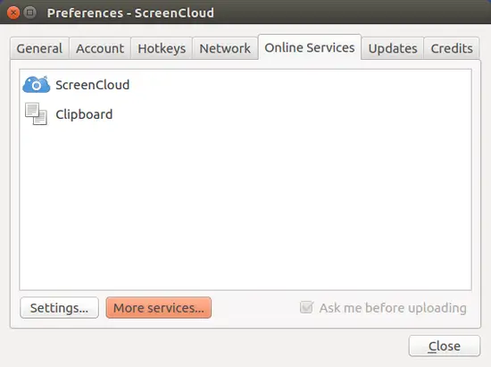 ScreenCloud online services.