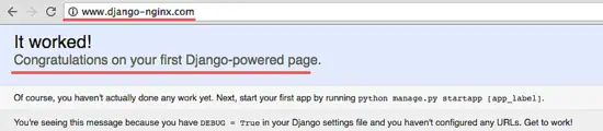 Django running behind a Nginx proxy