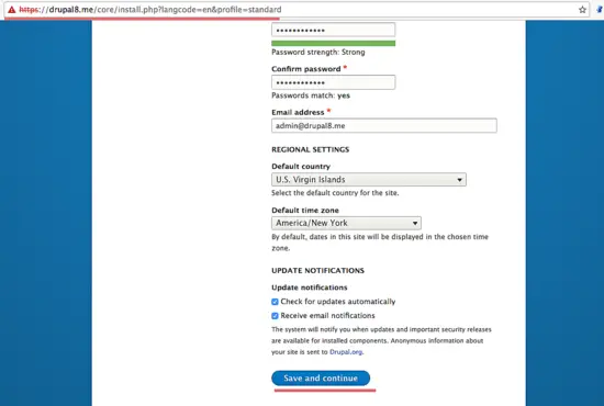 Configure site profile in Drupal