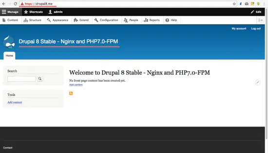 Drupal installation finished