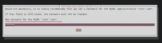 Enter the MySQL password.