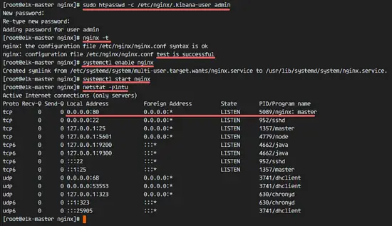 Add nginx virtual host configuration for Kibana Application