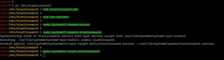 Configure and start elasticssearch