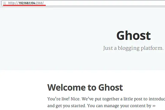 The Ghost Blog.