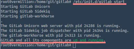 Start Gitlab.