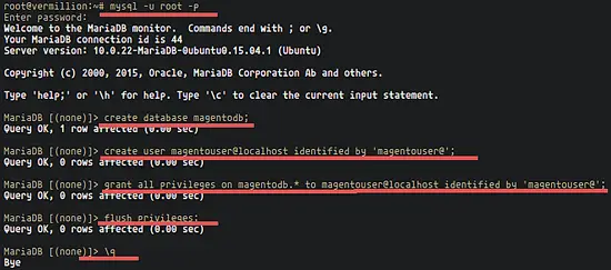 Database Configuration.