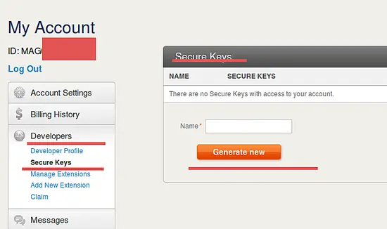 Magento Keys