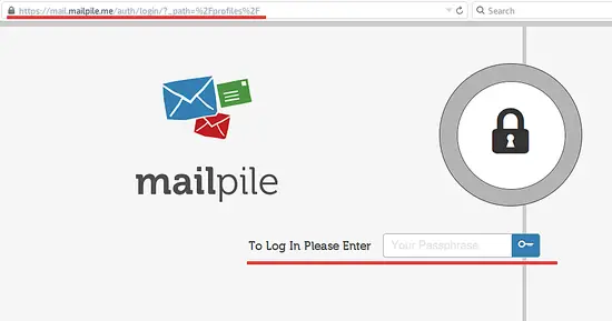 Login to Mailpile.