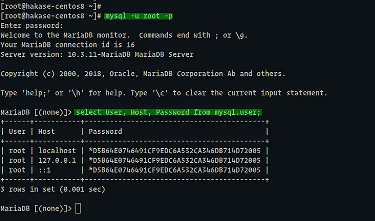 Set MySQL root password