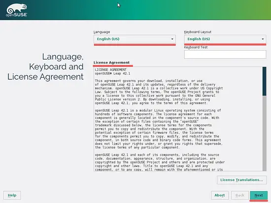 Language and Keybord Configuration