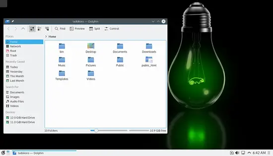 OpenSUSE Leap KD5 File Manager Dolphin