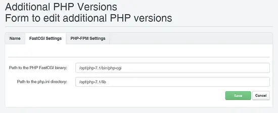 PHP 7.1 FCGI