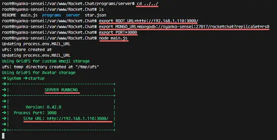Install the Rocket.Chat server on Ubuntu 16.10