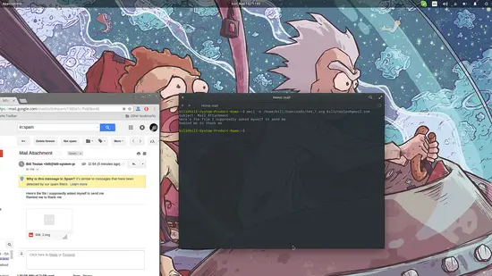 Send email in a terminal