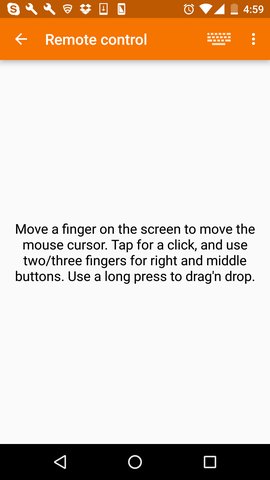 Use your phone as touchpad for the PC