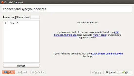 Connect and Sync Device