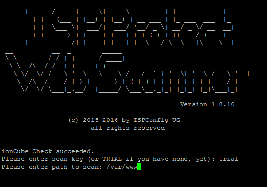 ISPProtect malware scan.