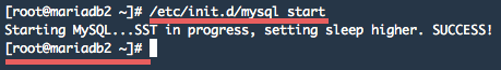 MySQL on node 2.