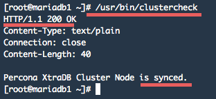 MySQL clustercheck