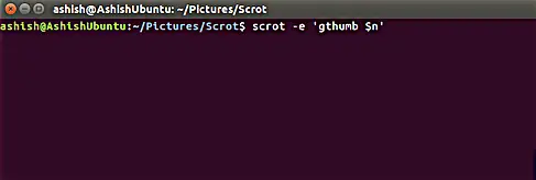 scrot running gthumb