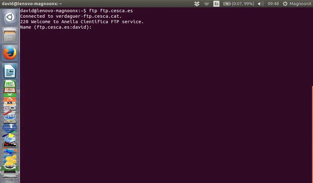 linux ftp command put folder