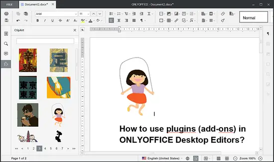 OnlyOffice Clipart Plugin