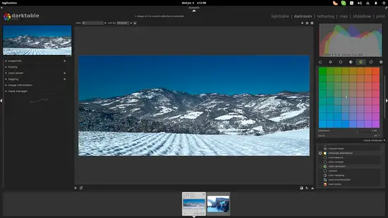 Darktable advanced image editing - step 2.
