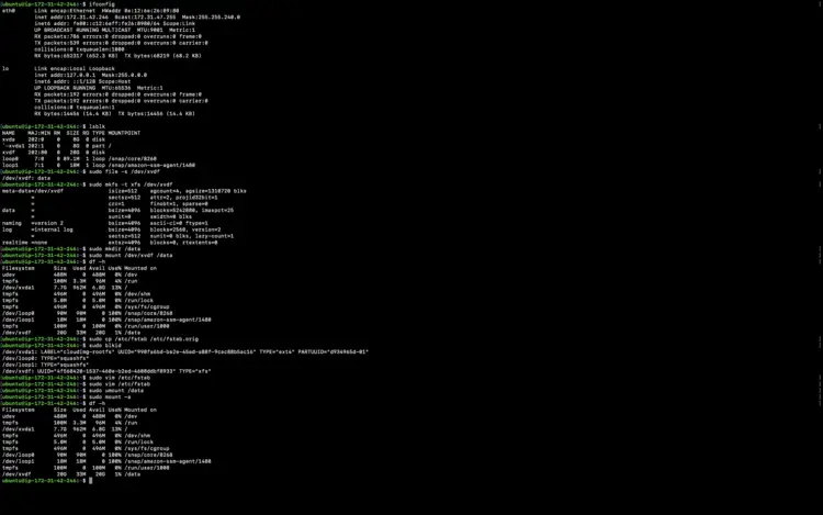 Mount EBS Volume