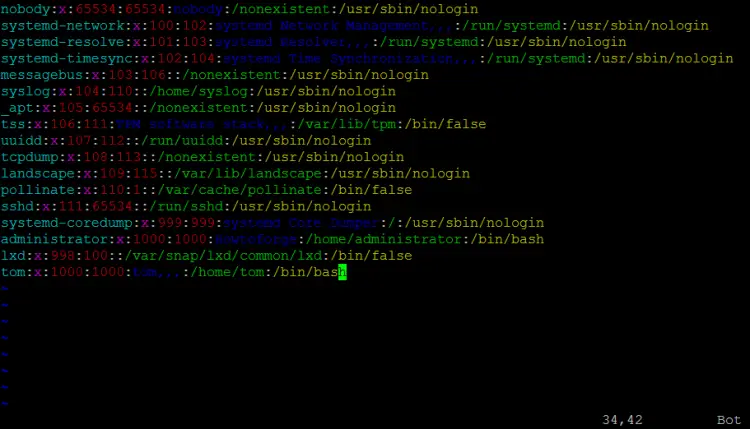 Linux vi Editor