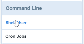 Shell user in ISPConfig menu