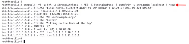 Verify SNMP from Host machine