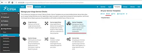 Add service template