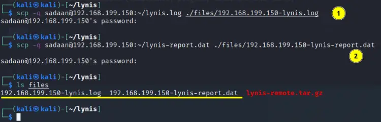 retrieving the log files