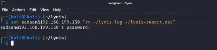 Cleaning the log files
