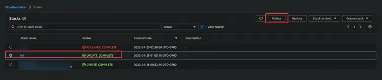 Deleting Your CloudFormation Stacks