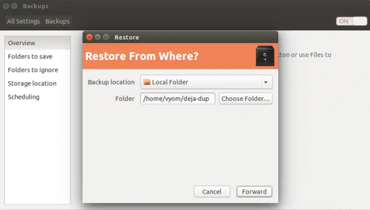 Restore from