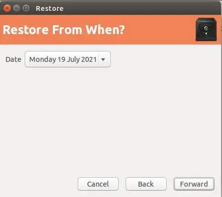 Restore from date