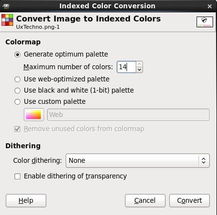 Limit color palette to 14 colors