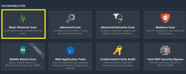 Selecting Scanner Template