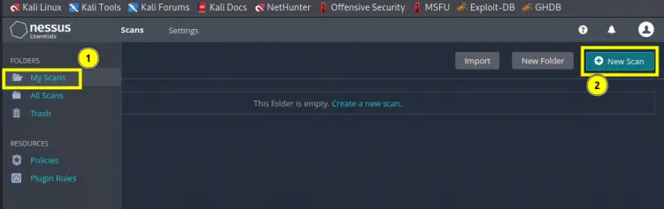 Creating a scan